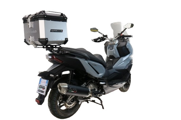 Top case GPR TECH de 35 litres, aluminium argenté, pour SYM ADX300 2024-2026