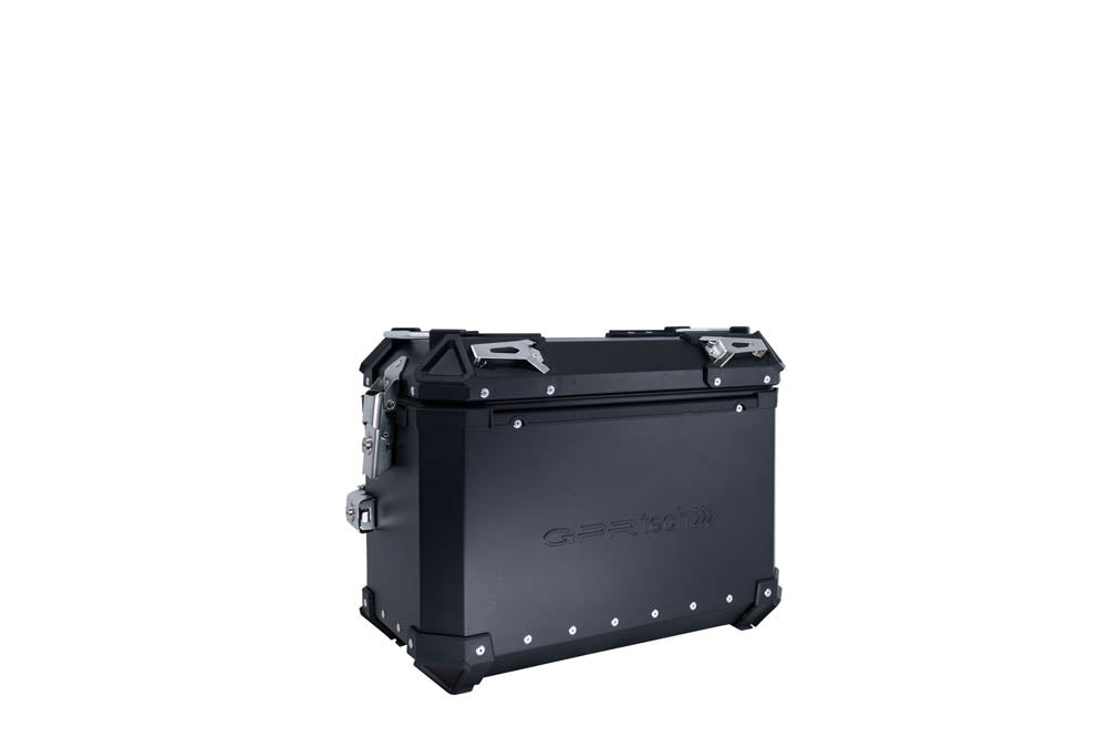 BMW R1300GS Adventure 2023-2025 Top and Side Case Kits 35 Liters + 38 Liters + 38 Liters GPR TECH Black Aluminum