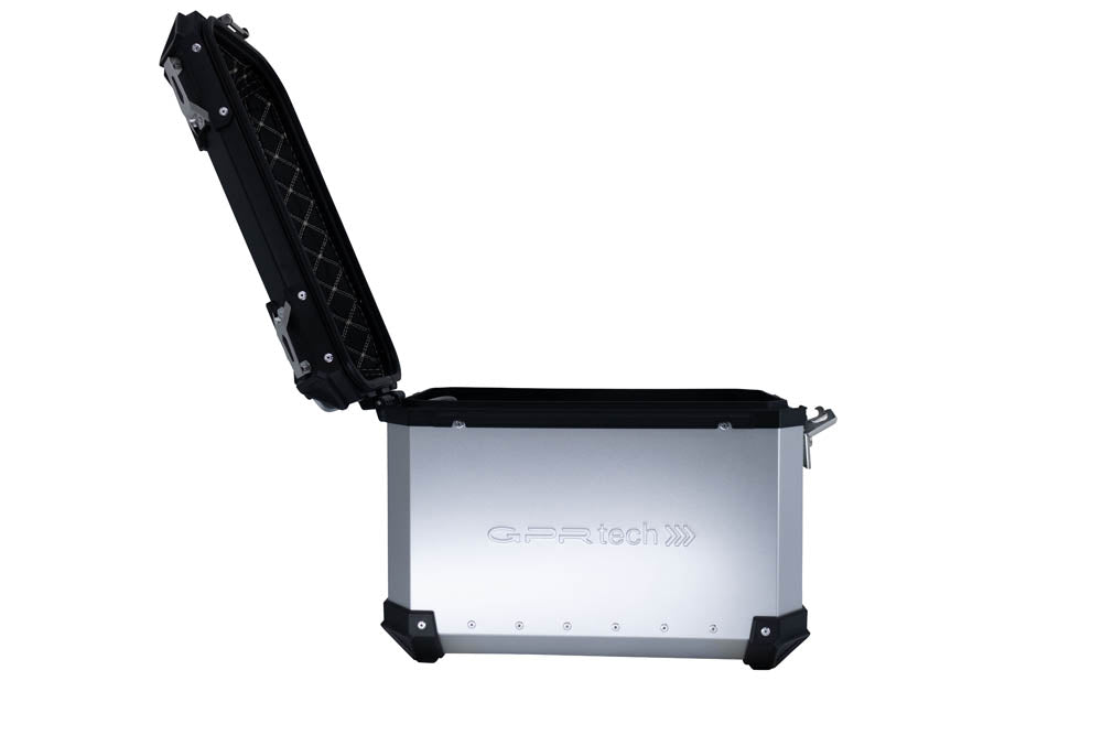 Maletas laterales CF Moto 650 MT 2021-2024 38 litros + 38 litros GPR TECH Aluminio plateado