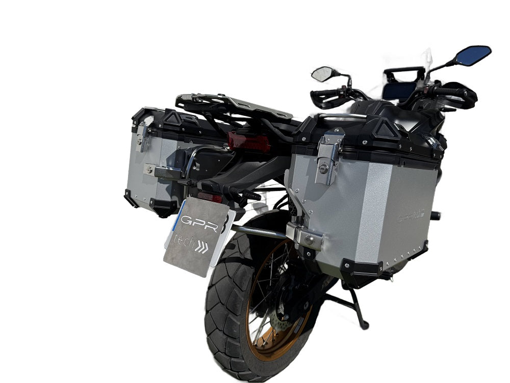 Maletas laterales Voge 525DSX 2023-2025 38 litros + 32 litros GPR TECH Aluminio plateado