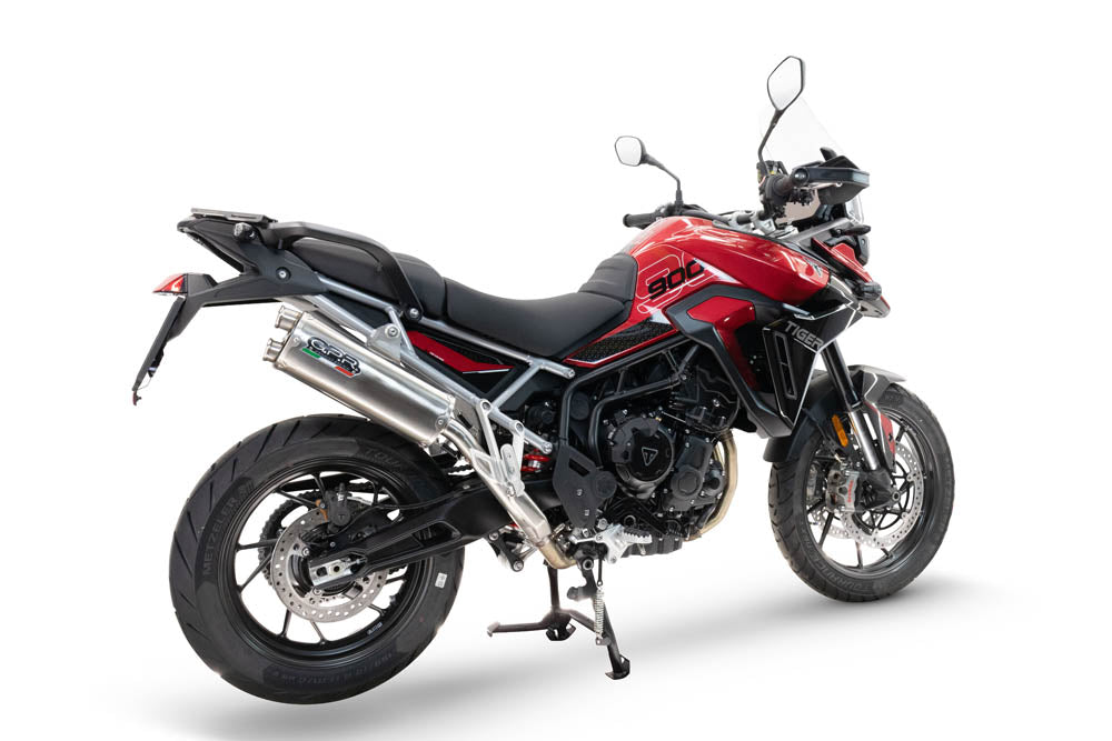 Escape GPR Dual Inox Slip-On para Triumph Tiger 900 GT / Pro / Rally Pro 2024-2025