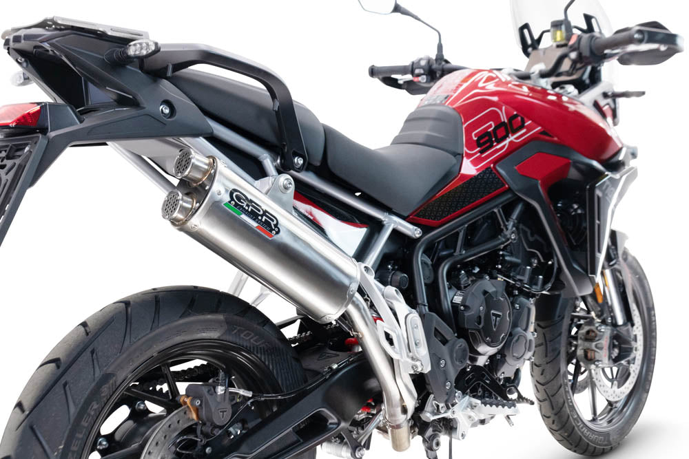 Escape GPR Dual Inox Slip-On Race para Triumph Tiger 900 GT / Pro Rally 2024-2025