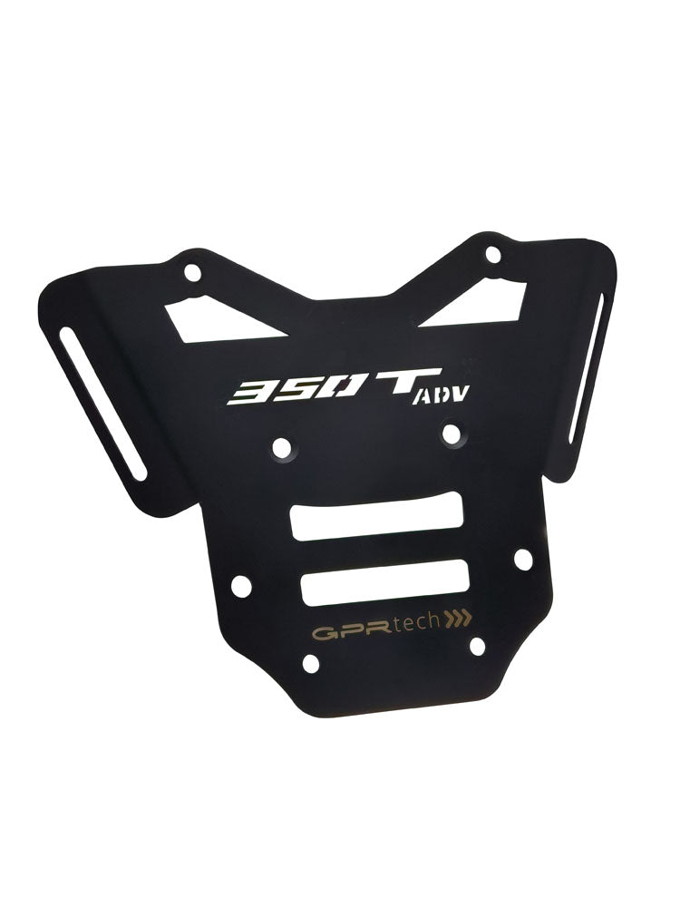 Placa de montaje e5 para baúl GPR TECH de 35 litros, aluminio negro, para Zontes 350 T1 ADV 2022-2024