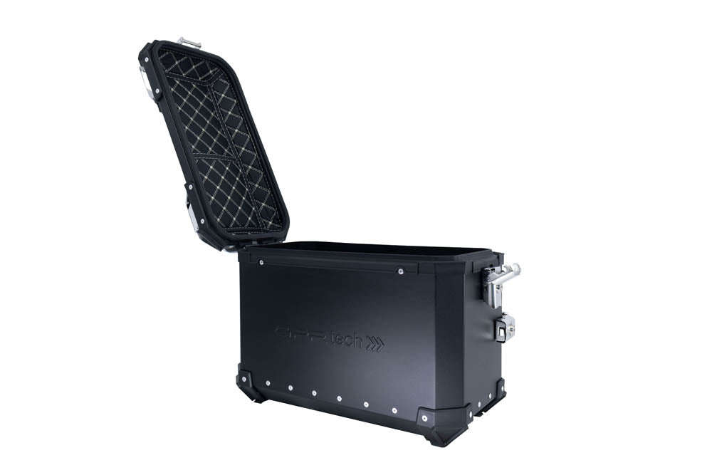 BMW R1300GS Adventure 2023-2025 Top and Side Case Kits 35 Liters + 38 Liters + 38 Liters GPR TECH Black Aluminum