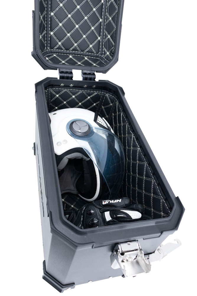 BMW R1300GS 2023-2025 Top and Side Case Kits 35 Liters + 38 Liters + 38 Liters GPR TECH Black Aluminum