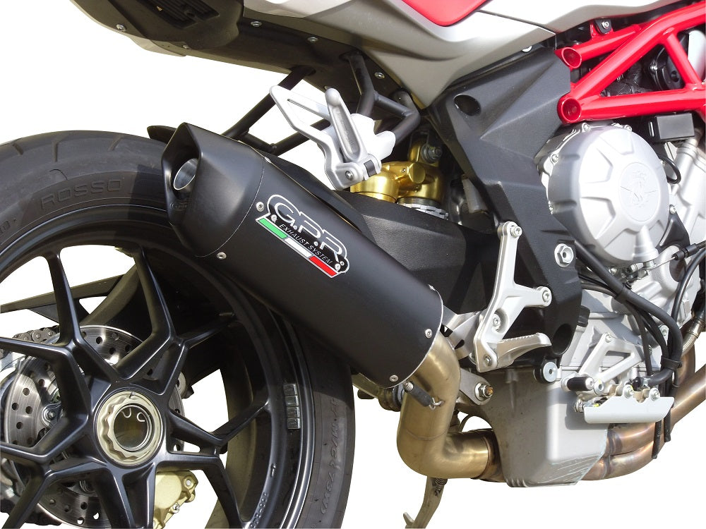 Escape GPR Furore Nero Slip-On Race para Mv Agusta Brutale 800 Dragster 2013-2016