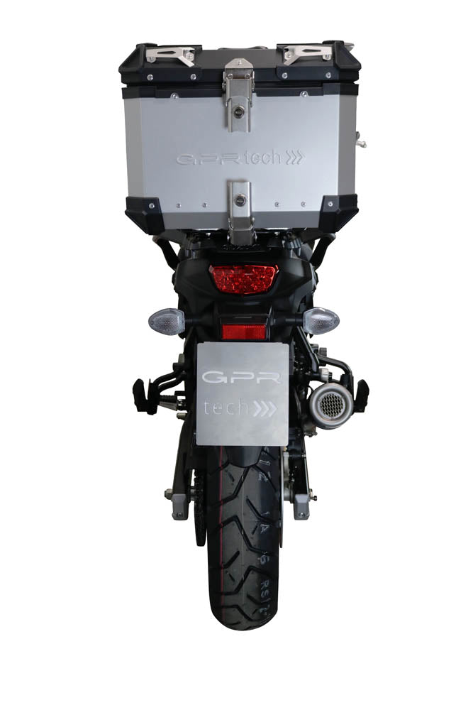 Baúl superior Suzuki V-Strom 1050 Xt 2020-2024 35 litros GPR TECH Aluminio plateado