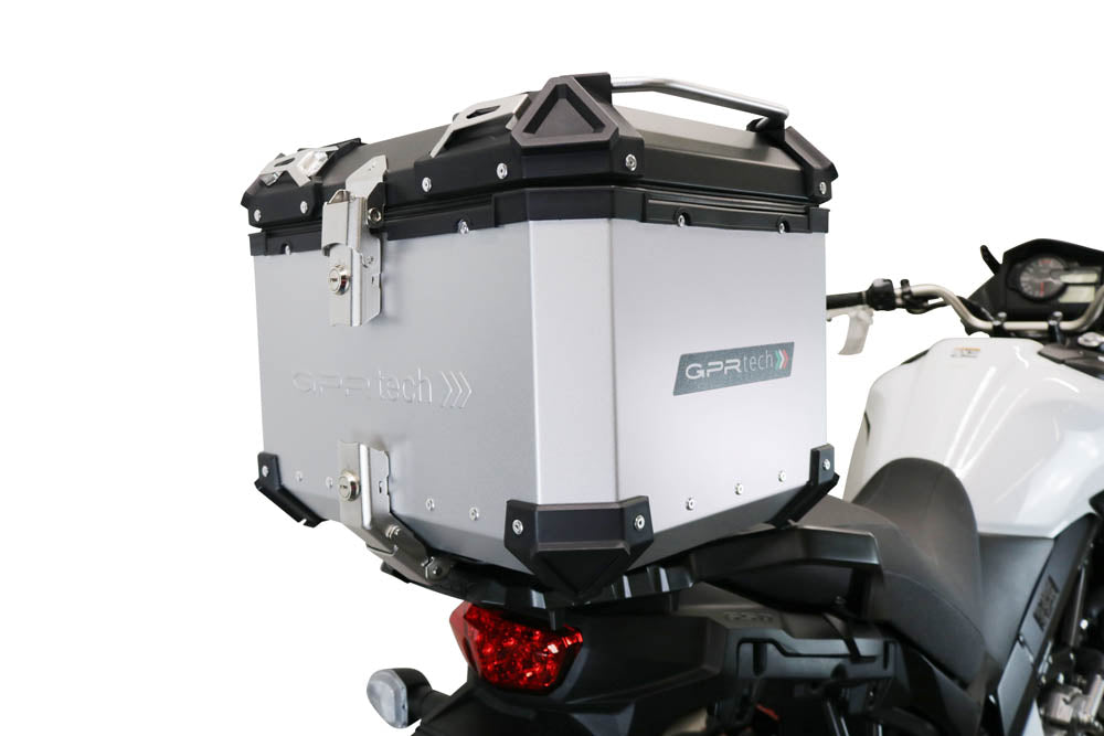 Baúl superior Suzuki V-Strom 1050 Xt 2020-2024 35 litros GPR TECH Aluminio plateado
