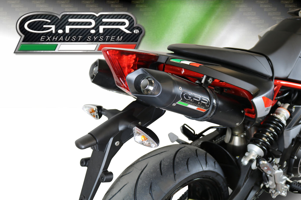 Aprilia Dorsoduro 750 2008-2016 Exhaust GPR Furore Nero Dual Slip On Homologated