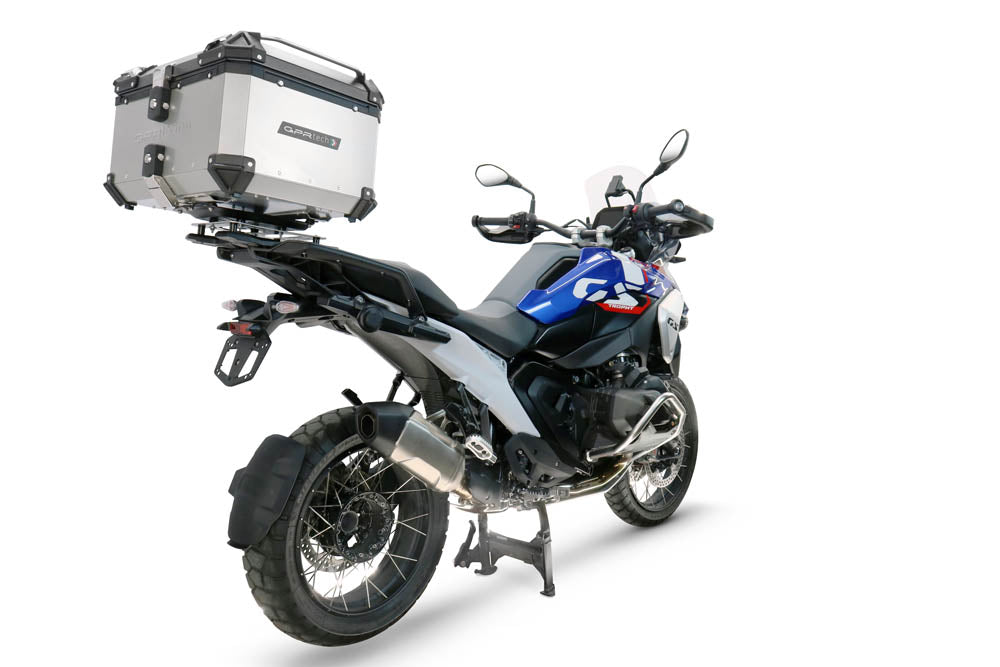 Baúl GPR TECH de 55 litros, aluminio plateado, para BMW R1300GS 2024-2026