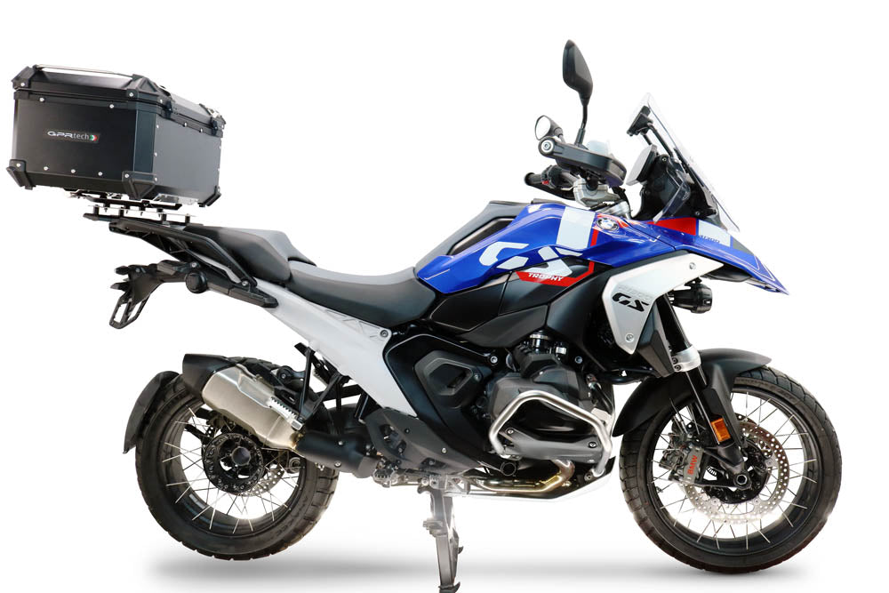 Baúl GPR TECH de 55 litros, aluminio negro, para BMW R1300GS 2024-2026