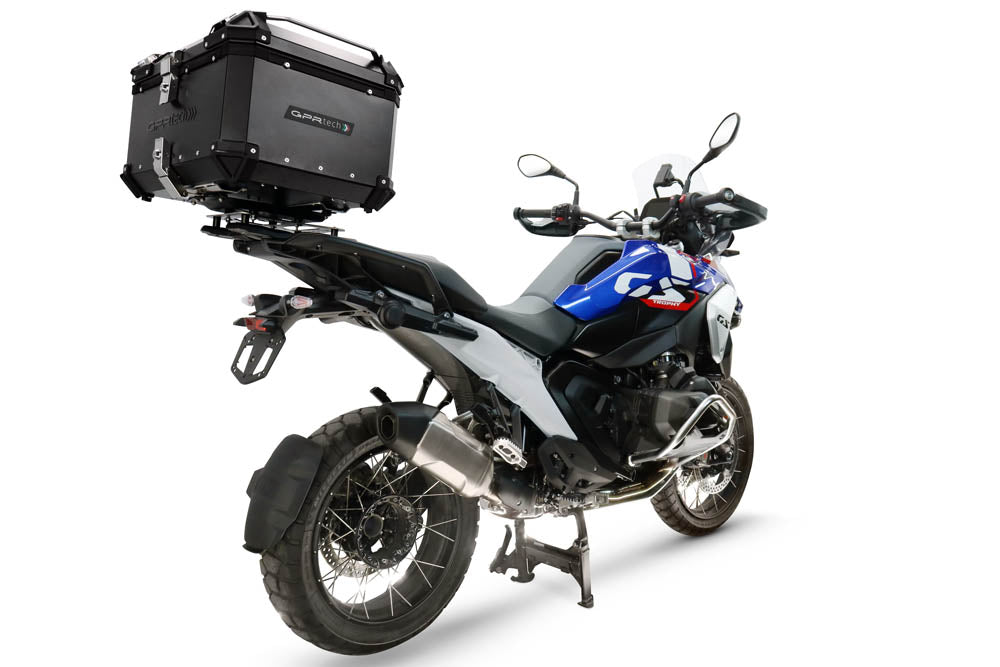 Baúl GPR TECH de 55 litros, aluminio negro, para BMW R1300GS 2024-2026