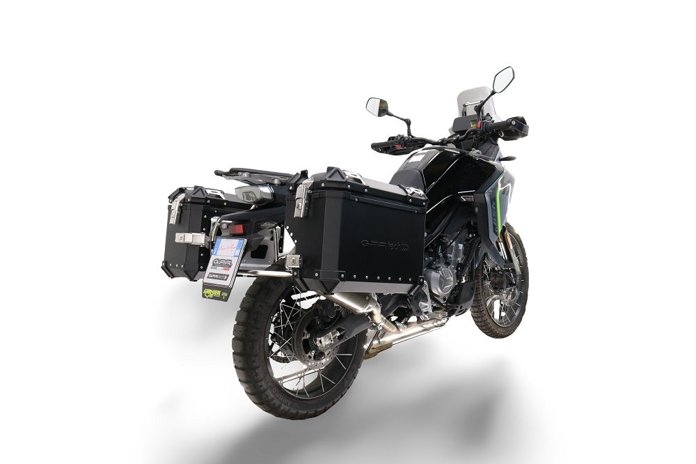 Maletas laterales CF Moto 650 MT 2021-2024 38 litros + 38 litros GPR TECH Aluminio negro