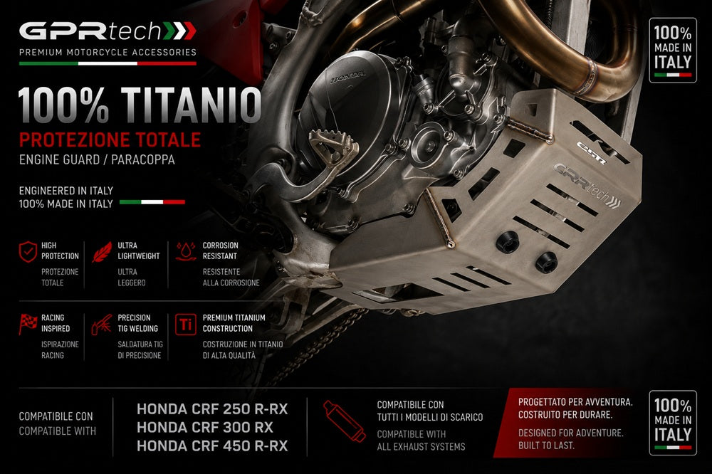 Cubrecárter GPR TECH de titanio para Honda CRF 250R 2022-2024