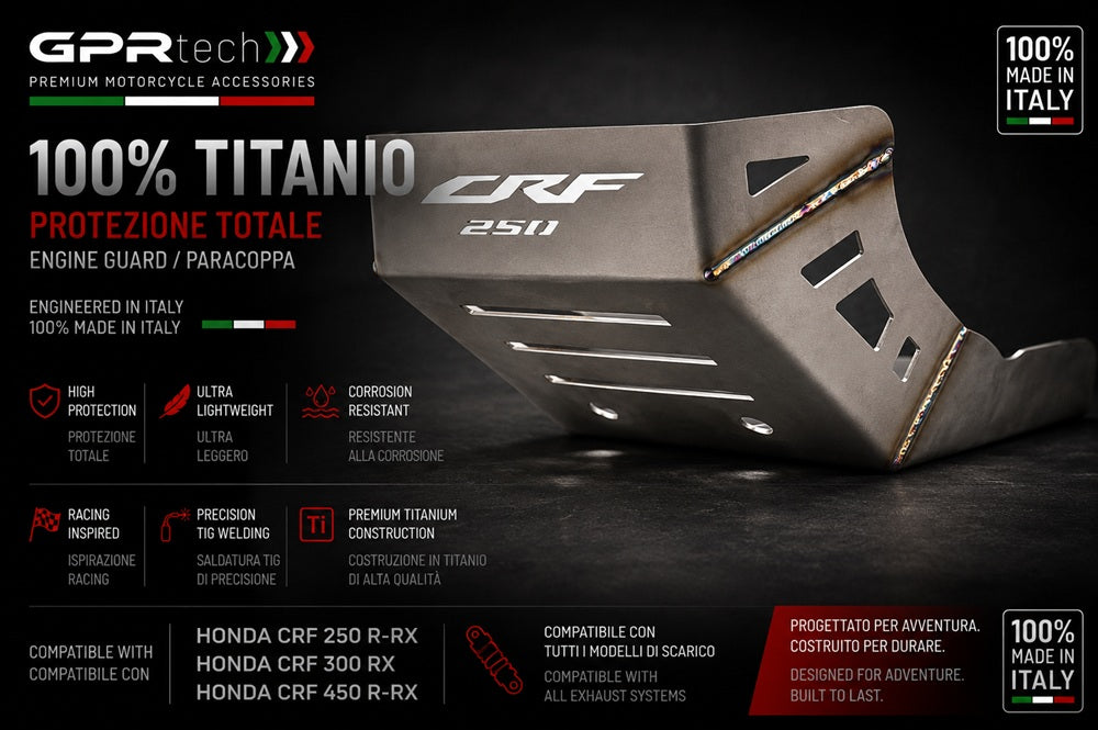 Cubrecárter GPR TECH de titanio para Honda CRF 400RX 2021-2024