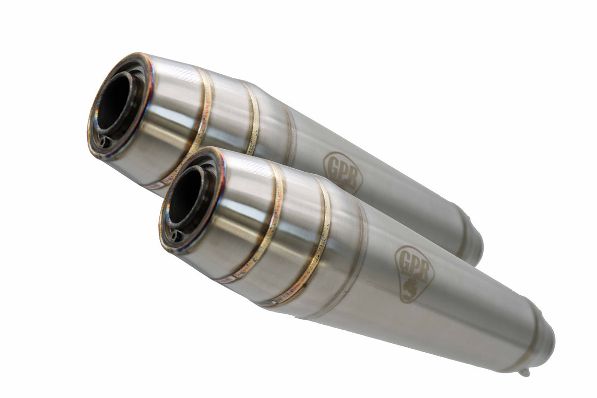 Moto Guzzi 1000 GT 1987-1993 Exhaust GPR Deeptone Inox Cafè Racer Dual Silencers Only