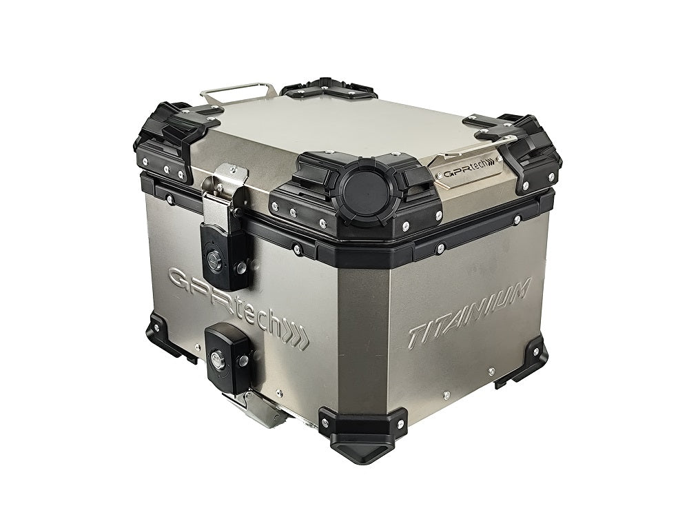 Titanium Universal Top Case GPR Tech ALPI-TECH 35 Liters Natural Color