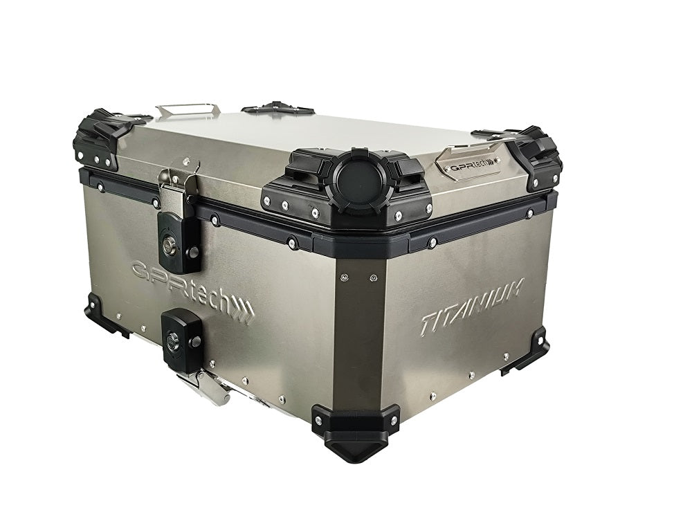 Titanium Universal Top Case GPR Tech ALPI-TECH 55 Liters Natural Color