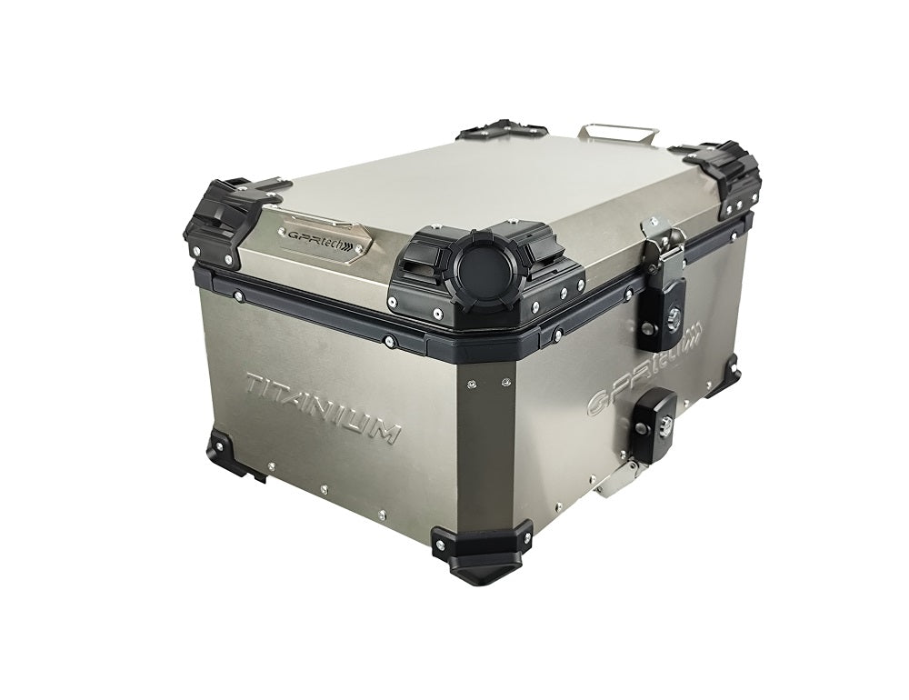 Titanium Universal Top Case GPR Tech ALPI-TECH 55 Liters Natural Color