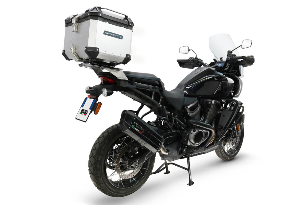 Baúl GPR TECH de 35 litros, aluminio plateado, para Harley Davidson Pan America 1250 2020-2024
