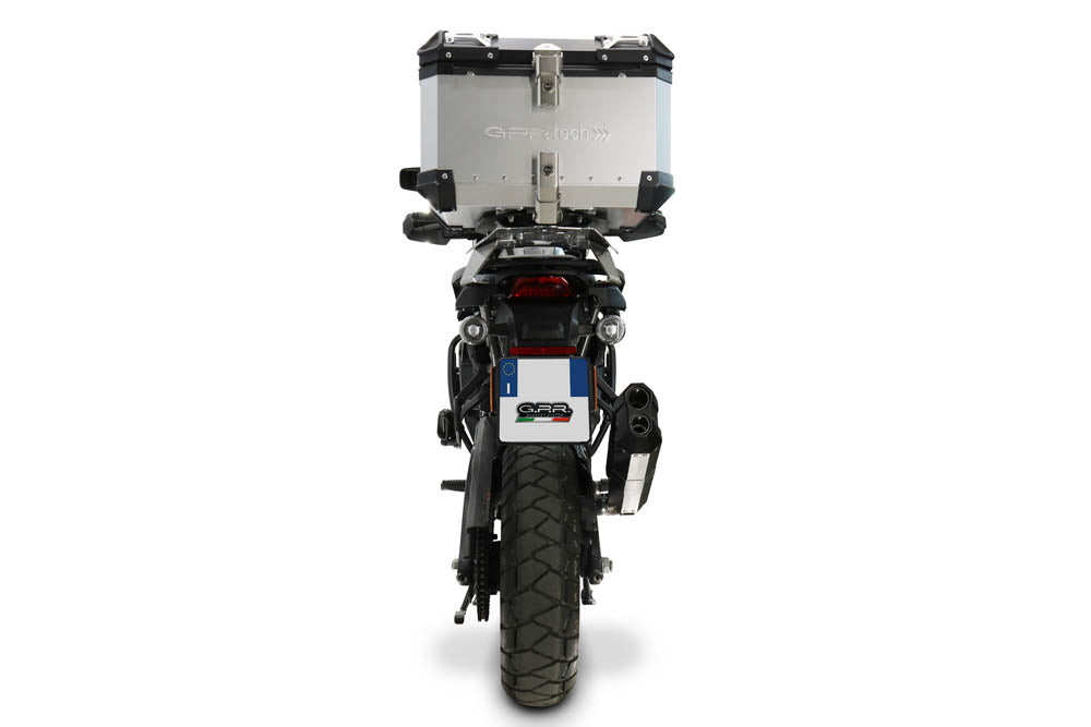 Baúl GPR TECH de 35 litros, aluminio plateado, para Harley Davidson Pan America 1250 2020-2024