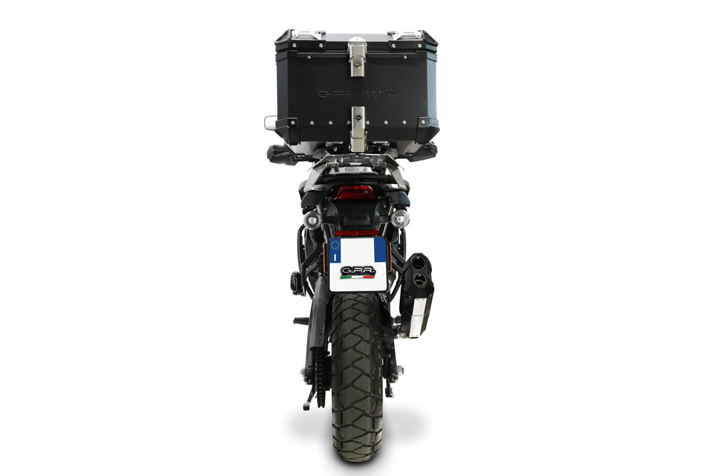 Baúl GPR TECH de 35 litros, aluminio negro, para Harley Davidson Pan America 1250 2020-2024