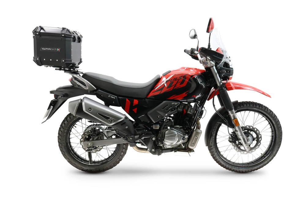 Baúl GPR TECH de 26 litros, aluminio negro, para Hero Xpulse 200 4V 2025-2026