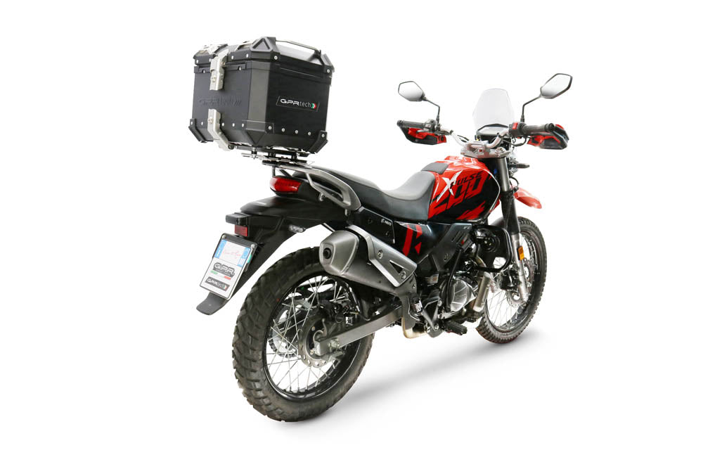 Baúl GPR TECH de 26 litros, aluminio negro, para Hero Xpulse 200 4V 2025-2026
