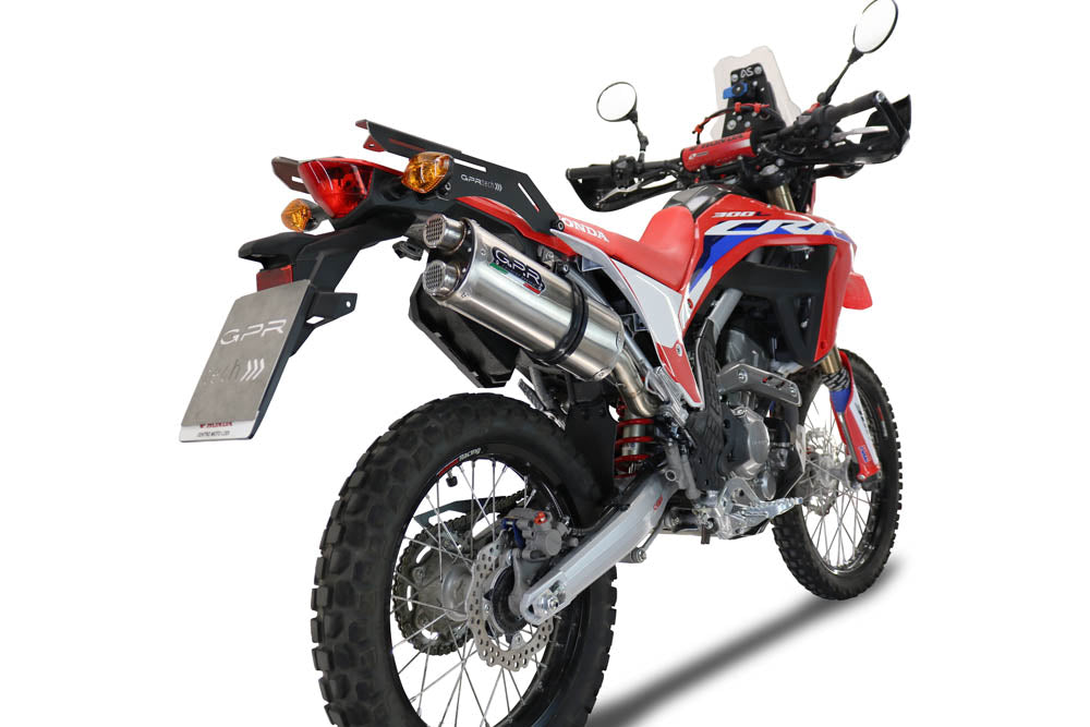 Escape GPR doble de acero inoxidable deslizante para Honda CRF 300L CRF 300 Rally 2021-2024