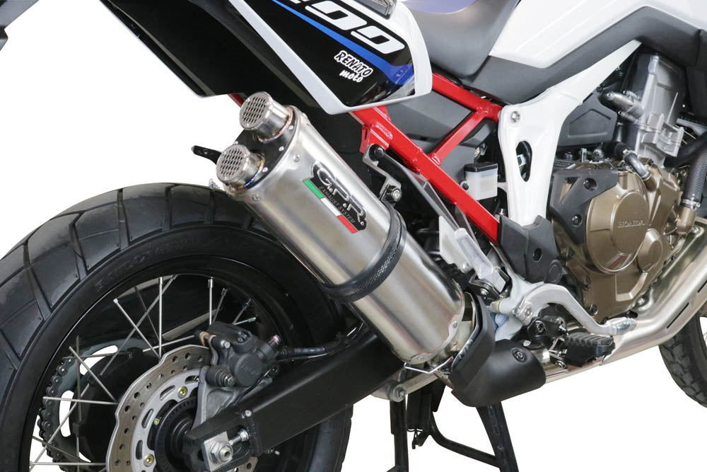 Escape GPR doble de acero inoxidable deslizante para Honda CRF1000L Africa Twin 2018-2020