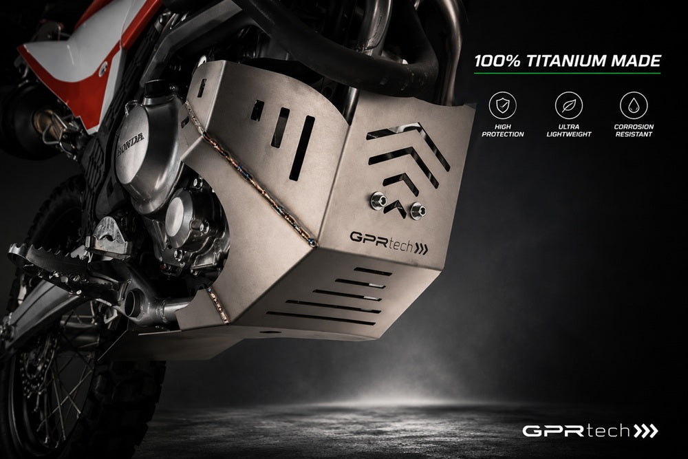 Cubrecárter GPR TECH, titanio, para Honda CRF300L - Rally 2025-2026