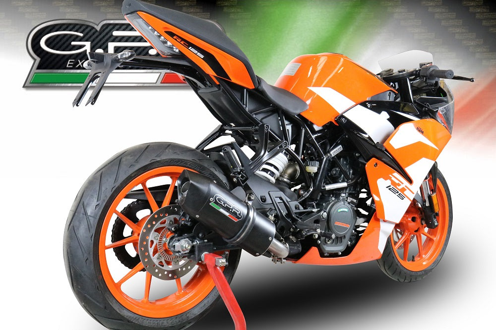 KTM RC125 2017-2020 Exhaust GPR Furore Evo4 Nero Slip-On Race