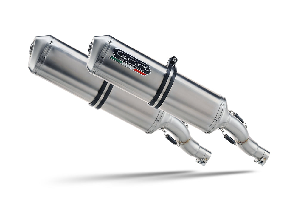 Yamaha Bulldog 1100 2002-2007 Exhaust GPR Satinox Dual Slip On Race