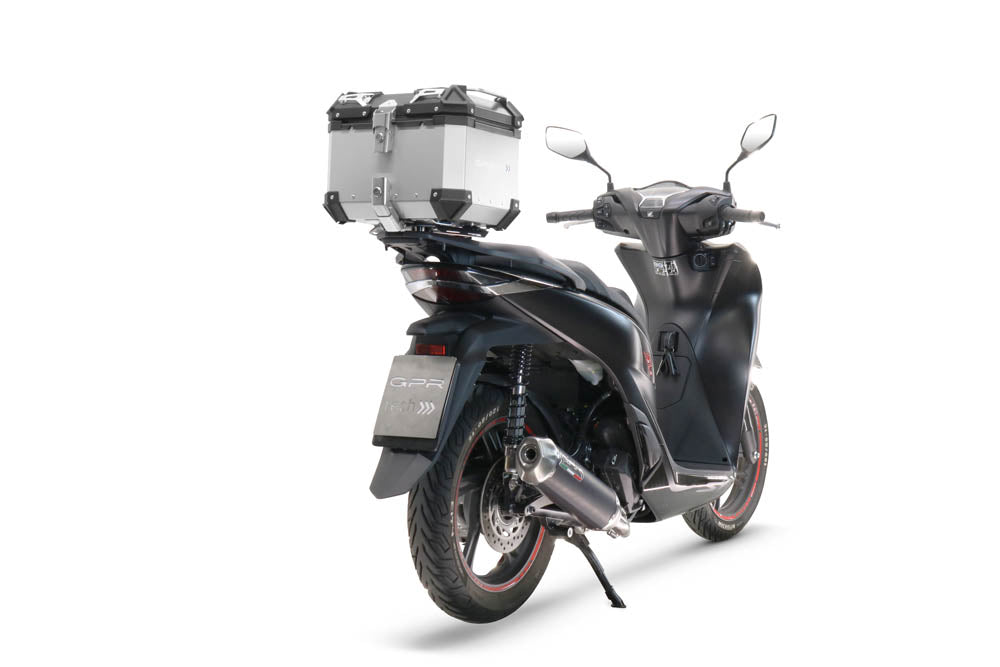 Baúl superior Honda SH 125 2017-2024 26 litros GPR TECH Aluminio plateado