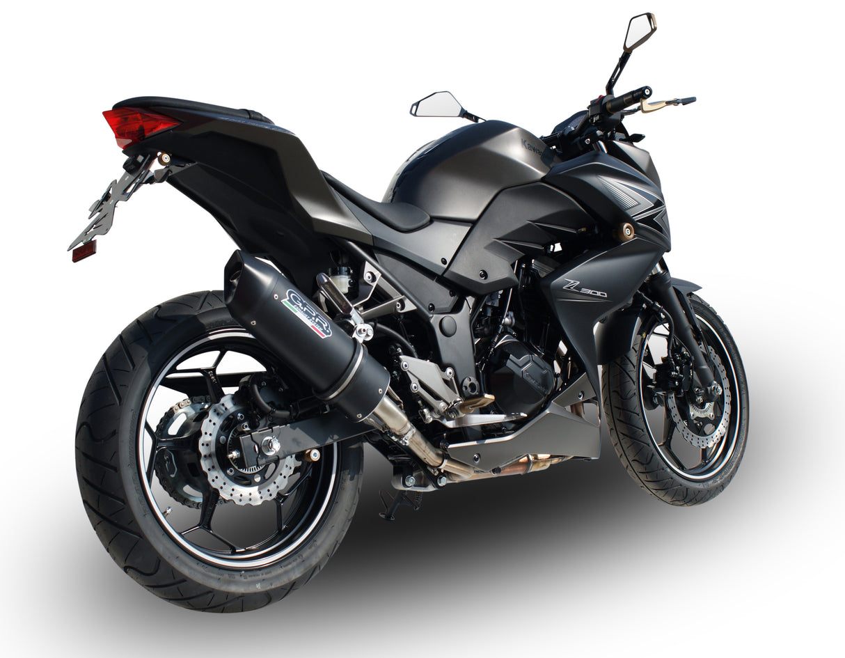 Kawasaki Z300 2014-2017 Exhaust GPR Furore Nero Slip-On