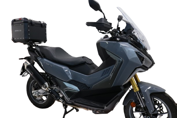 Baúl GPR TECH de 26 litros, aluminio negro, para SYM ADX TG400 2024-2026