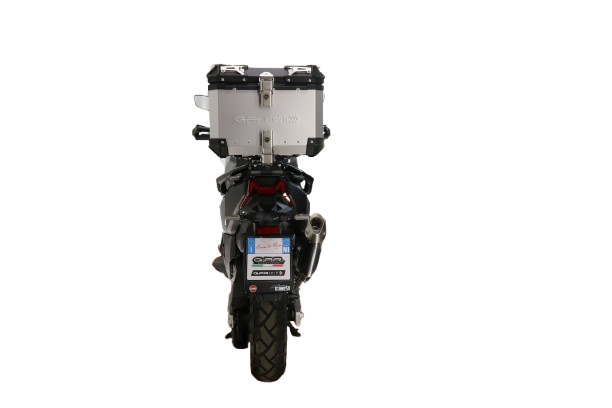 Baúl GPR TECH de 26 litros, aluminio plateado, para SYM ADX TG400 2024-2026
