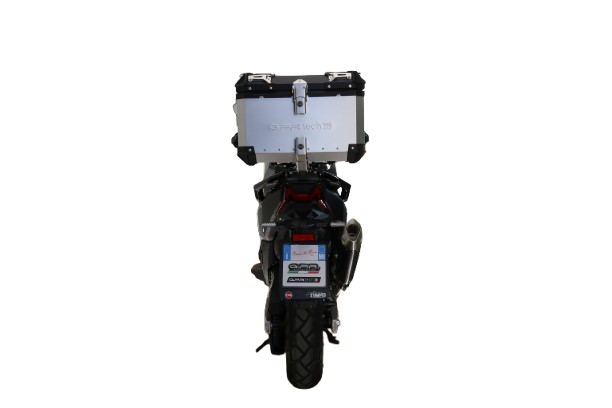 Top case GPR TECH de 45 litres, aluminium argenté, pour SYM ADX TG400 2024-2026