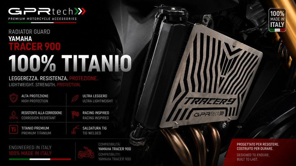 Protector de radiador GPR TECH, titanio, para Yamaha Tracer 9 2021-2024