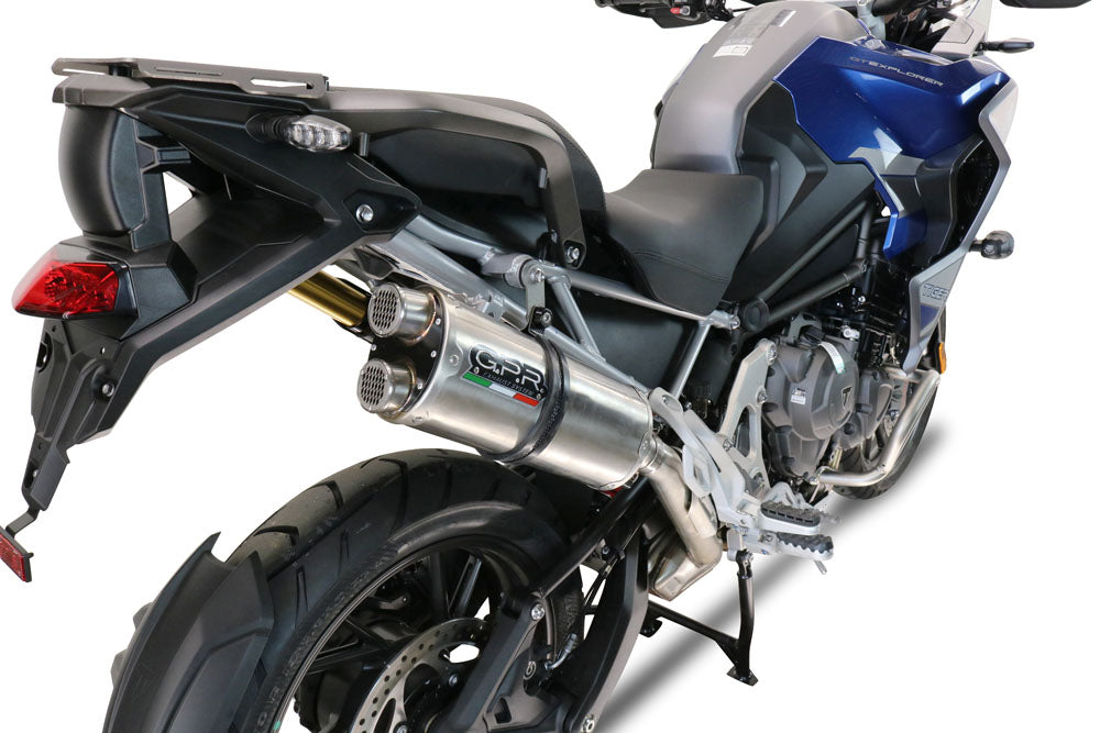 Escape GPR Dual Inox Slip-On para Triumph Tiger 1200 GT Tiger 1200 Rally 2022-2024