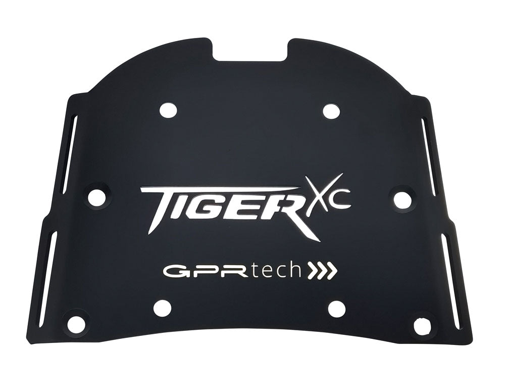Triumph Tiger 800 2011-2016 e3 Top Case Mounting Plate 55 Liters GPR TECH Black Aluminum