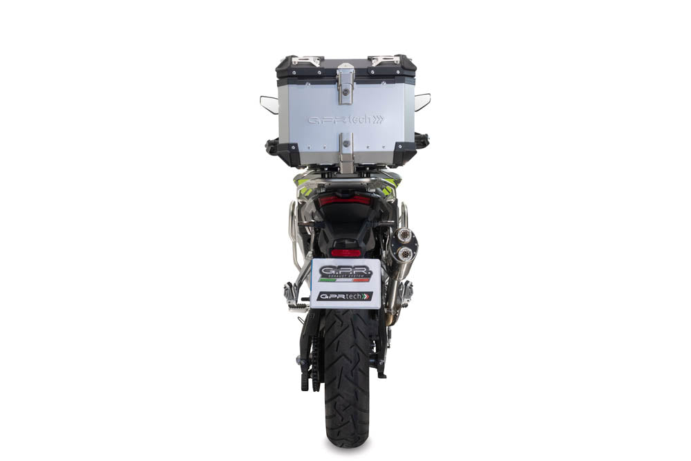 Baúl GPR TECH de 35 litros, aluminio plateado, para Voge 900DSX 2026-2027