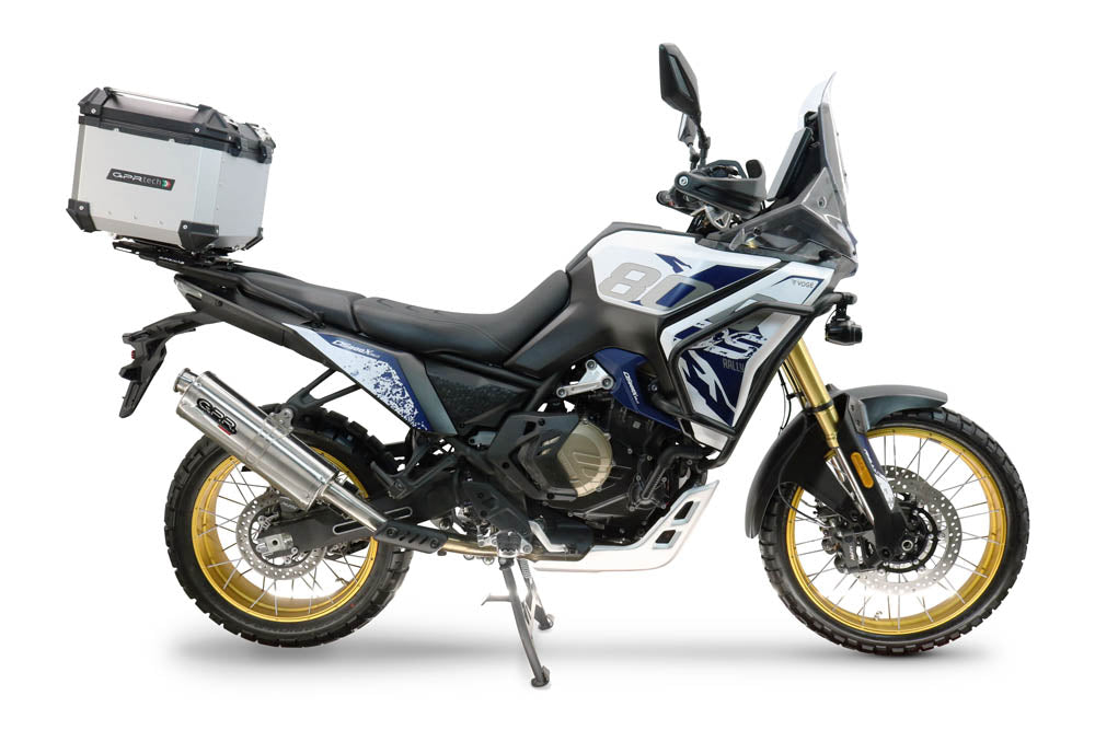 Baúl GPR TECH de 35 litros, aluminio plateado, para Voge DS 800 Rally 2025-2026