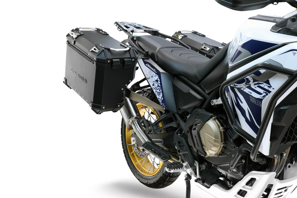 Maletas laterales GPR TECH de 38 + 32 litros, aluminio negro, para Voge DS 800 Rally 2025-2026