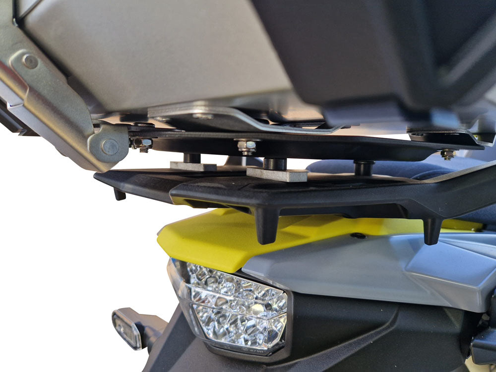 Placa de montaje para baúl superior Suzuki V-Strom 1050 XT-DE 2020-2024 e5 (55 litros) GPR TECH, aluminio negro