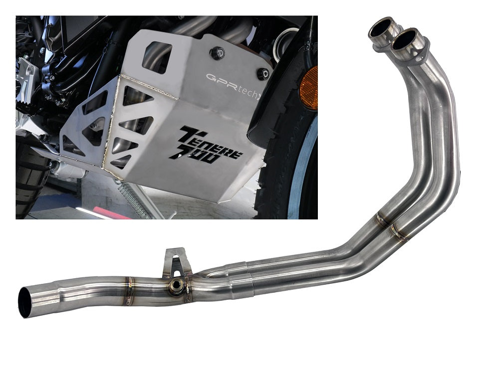 Yamaha Tenere 700 2019-2020 Exhaust GPR Decat Pipe and Titanium Skid Plate