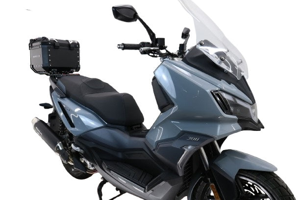 Baúl GPR TECH de 26 litros, aluminio negro, para SYM ADX300 2024-2026