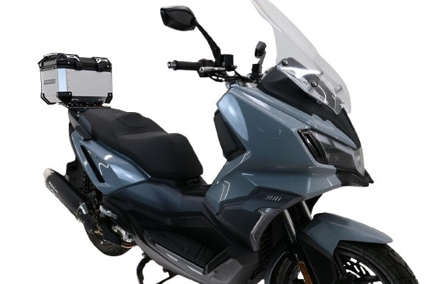 Baúl GPR TECH de 26 litros, aluminio plateado, para SYM ADX300 2024-2026