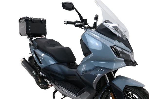 Baúl GPR TECH de 26 litros, aluminio negro, para SYM ADX300 2024-2026