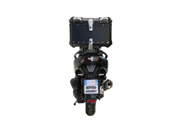 Baúl GPR TECH de 45 litros, aluminio negro, para SYM ADX300 2024-2026